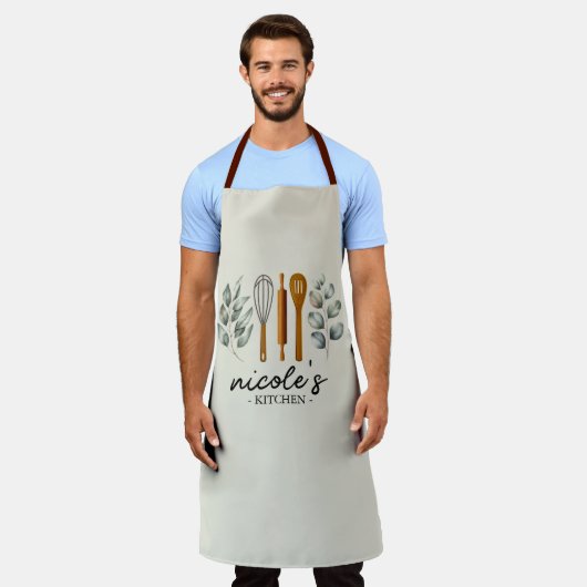 Tablier Personalized Kitchen Utensils Apron (Porté)