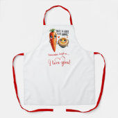 Tablier Personalized Love Gift Apron Cartoon Food Quotes (Recto)
