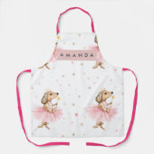 Tablier Personalized Magical Fairy Dachshund Dog in Pink  (Recto)