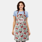 Tablier Personalized Mama Cherry Apron | Custom Name & Est (Porté)
