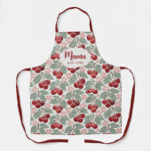 Tablier Personalized Mama Cherry Apron | Custom Name & Est (Recto)