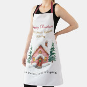 Tablier Personalized Merry Christmas Grandma Apron (Insitu)