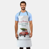 Tablier Personalized Merry Christmas Grandpa Apron (Porté)