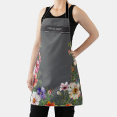 Tablier Personalized Modern Elegant Floral (Insitu)
