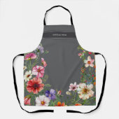 Tablier Personalized Modern Elegant Floral (Recto)