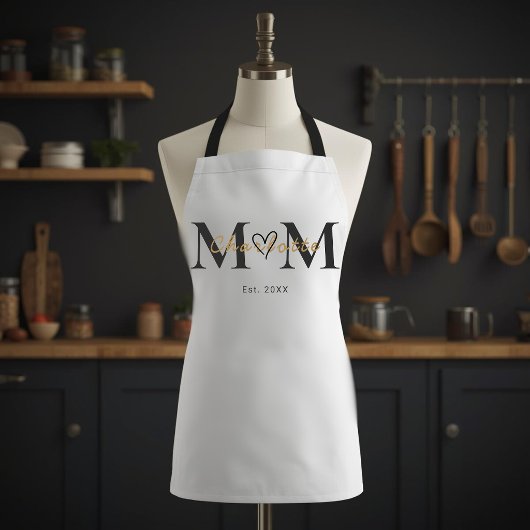 Tablier Personalized Mom Name Est Year Apron Gift