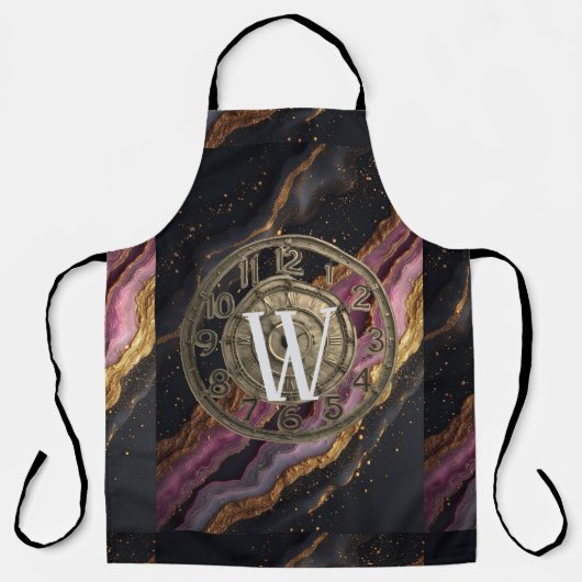 Tablier Personalized Monogram Agate Pink Rustic Metal Luxe (Recto)