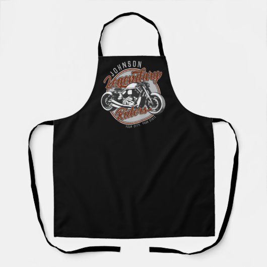 Tablier Personalized Motorcycle Legendary Rider Biker (Recto)
