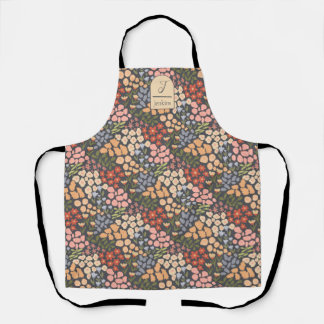 Tablier Personalized Name & Initial Floral Apron 