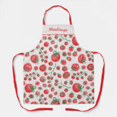 Tablier Personalized Name Tomato Pattern (Recto)