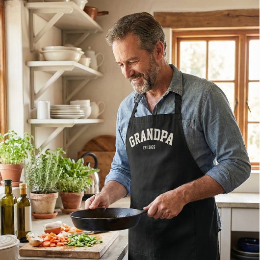 Tablier Personalized New Grandpa Est Date Father's Day