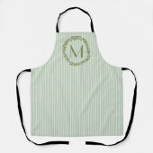Tablier Personalized Olive Wreath Monogram  (Recto)