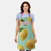 Tablier Personalized Pastel Glitter Lemon Style (Porté)