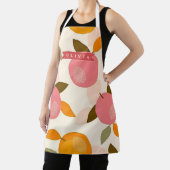 Tablier Personalized Peach Pattern Cute Retro Summer (Insitu)