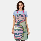 Tablier Personalized Playful Watermelon Stripe  (Porté)