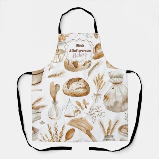 Tablier Personalized Rustic Baking Business (Recto)