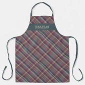 Tablier Personalized Rustic Plaid Tartan Cooking Grilling (Recto)