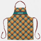 Tablier Personalized Rustic Plaid Tartan Grilling Cooking (Recto)