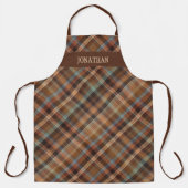 Tablier Personalized Rustic Tartan Plaid Cooking Grilling (Recto)