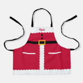 Tablier Personalized Santa Kid Christmas Apron (Recto)