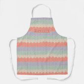 Tablier Personalized Scandinavian Pastel Knit Pattern Name (Recto)