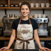Tablier Personalized Sloth Coffee Bar Apron