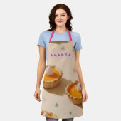 Tablier Personalized Sweet Custard Tart Pattern (Porté)