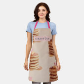 Tablier Personalized Sweet Pancake Pattern Apron (Porté)