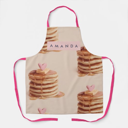 Tablier Personalized Sweet Pancake Pattern Apron (Recto)