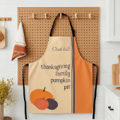 Tablier Personalized Thanksgiving Family Pumpkin Chef-ful