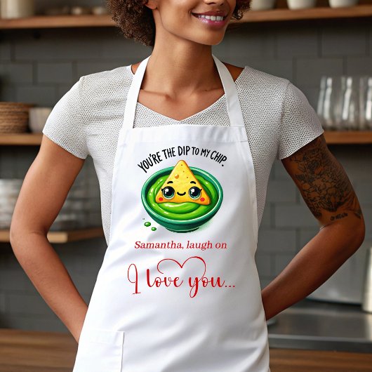 Tablier Personalized Valentine Gift Apron Cute Food Humor