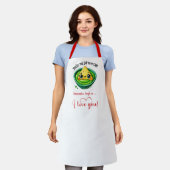 Tablier Personalized Valentine Gift Apron Cute Food Humor (Porté)