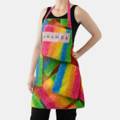 Tablier Personalized Vibrant Rainbow Candy Stripe  (Insitu)