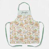 Tablier Personalized Watercolor Mediterranean Food Pattern (Recto)