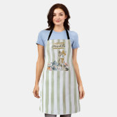 Tablier Personalized Watercolor Whimsical Cat Apron (Porté)