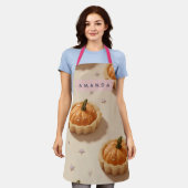Tablier Personalized Whimsical Pumpkin Tart Pattern (Porté)