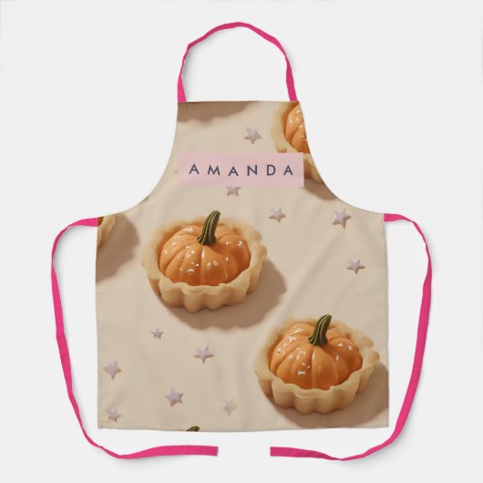 Tablier Personalized Whimsical Pumpkin Tart Pattern (Recto)
