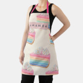 Tablier Personalized Whimsical Rainbow Cake Pattern (Insitu)