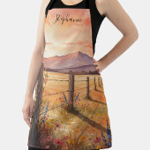 Tablier Personalized Wildflower Sunset Scene