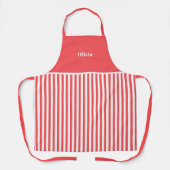 Tablier Personnage de Red Stripe Pattern Apron. (Recto)