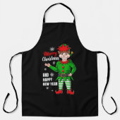 Tablier personnage elf père Noël (Recto)