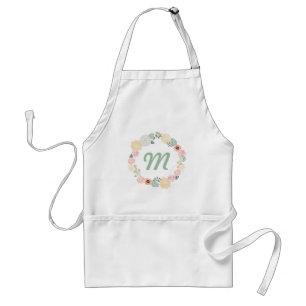Tablier personnalisable avec couronne fleurie
