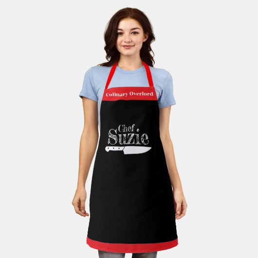Tablier personnalisable avec nom de chef - Personn (Porté)