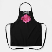 Tablier Personnalisable nom Rosie romantique rose rose ros (Recto)