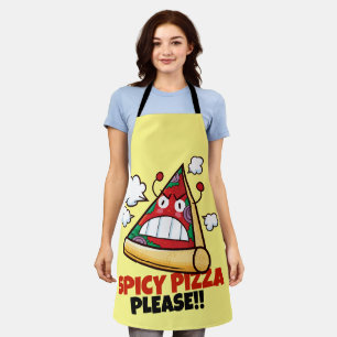 Tablier Personnalisable Pizza épicée S'il vous plaît! !