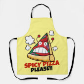 Tablier Personnalisable Pizza épicée S'il vous plaît! ! (Recto)