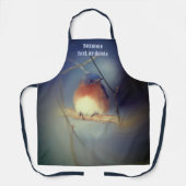 Tablier Personnalisation de la nature des oiseaux bleus (Recto)