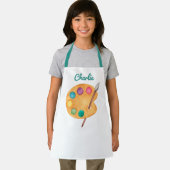 Tablier personnalisation NOM Palette d'art artiste peindre (Insitu)