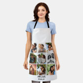 Tablier Personnalisé 9 Photo Collage Modèle pour couples (Porté)