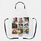 Tablier Personnalisé 9 Photo Collage Modèle pour couples (Recto)